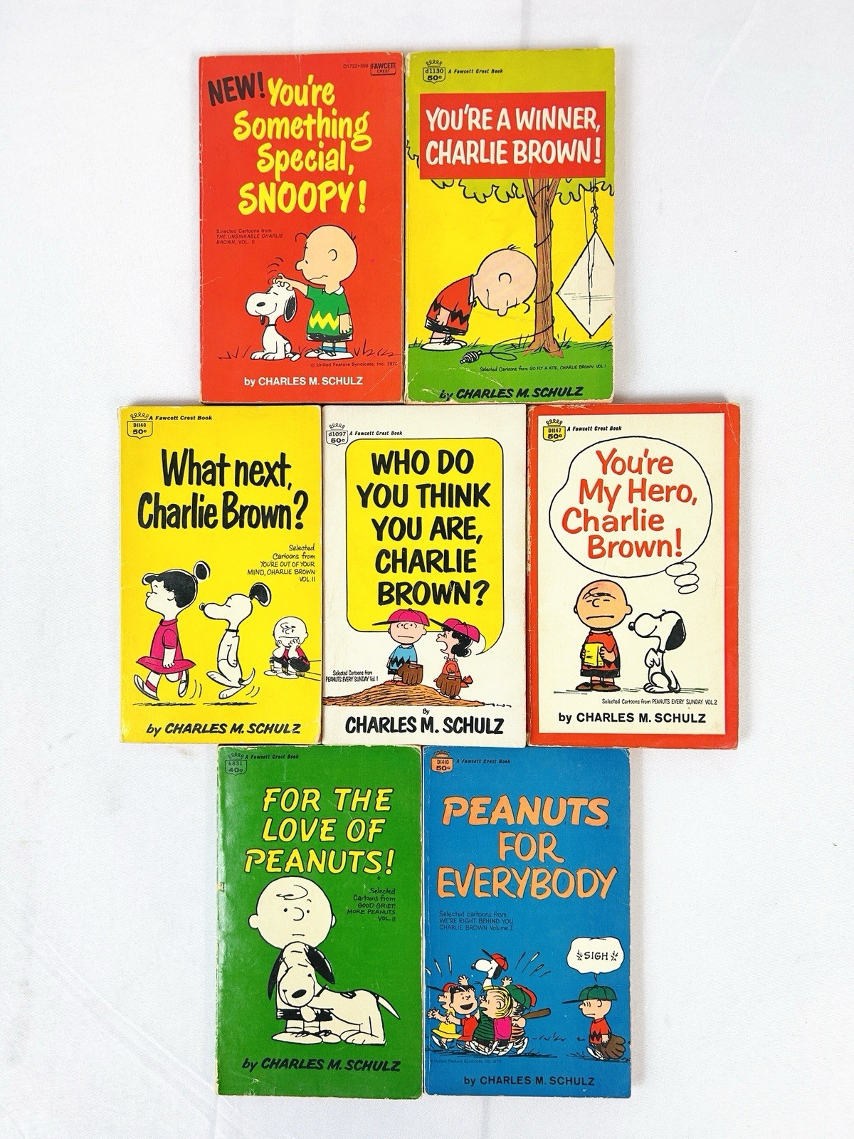 Vintage 1960s Peanuts Paperback Lot of 7 Books Charles M. Schulz Vintage 1960s Peanuts Paperback Lot of 7 Books Charles M. Schulz