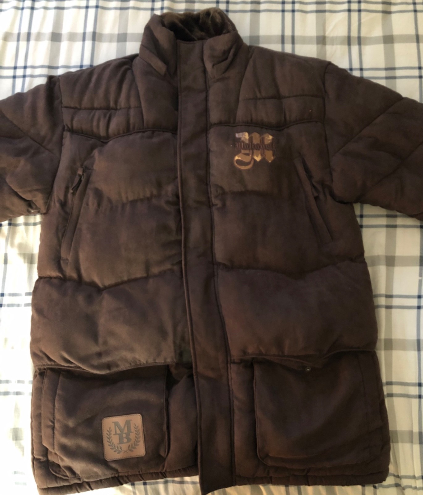 Makaveli branded snow jacket dark brown with large pockets and removable hood Makaveli branded snow jacket dark brown with large pockets and removable hood