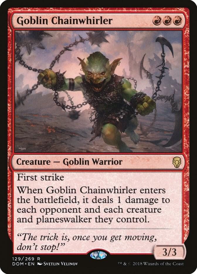 1x Goblin Chainwhirler - Dominaria Near Mint - MTG