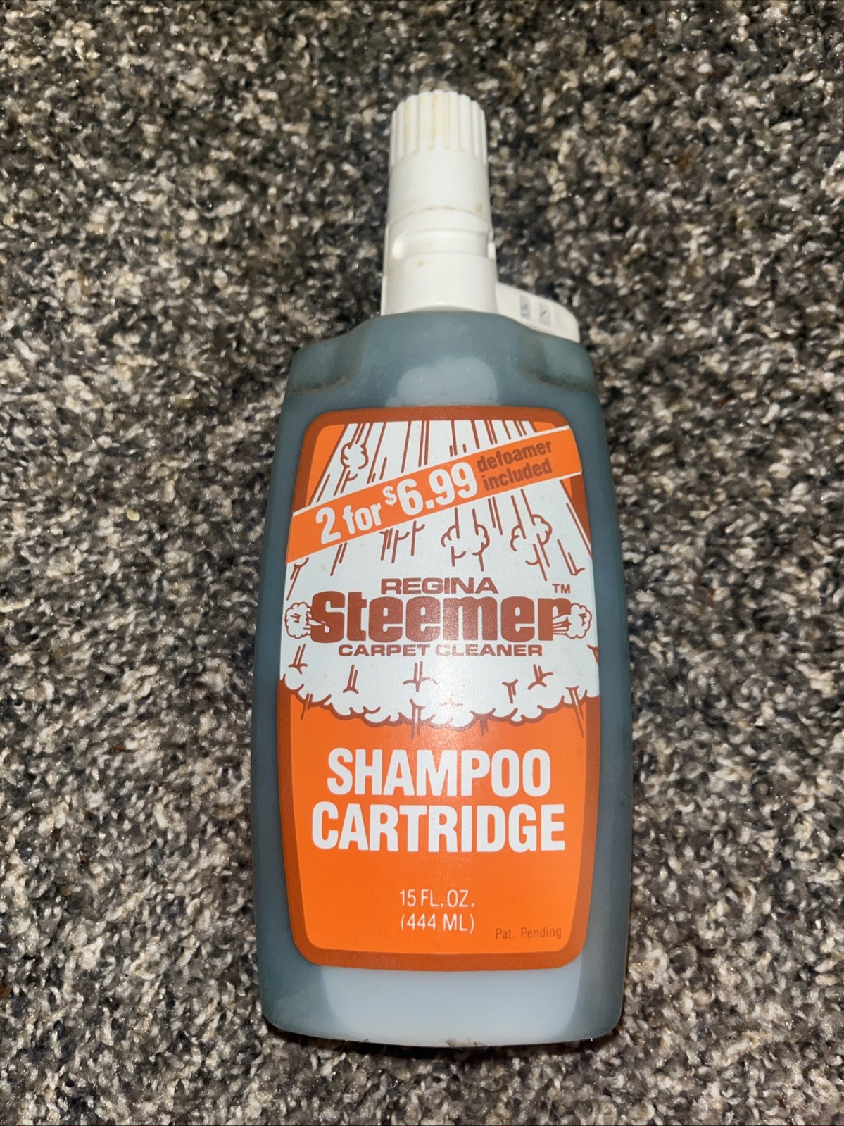 Vintage 1980s Regina Steemer Carpet SHAMPOO CARTRIDGE Cleaner 15 oz NOS