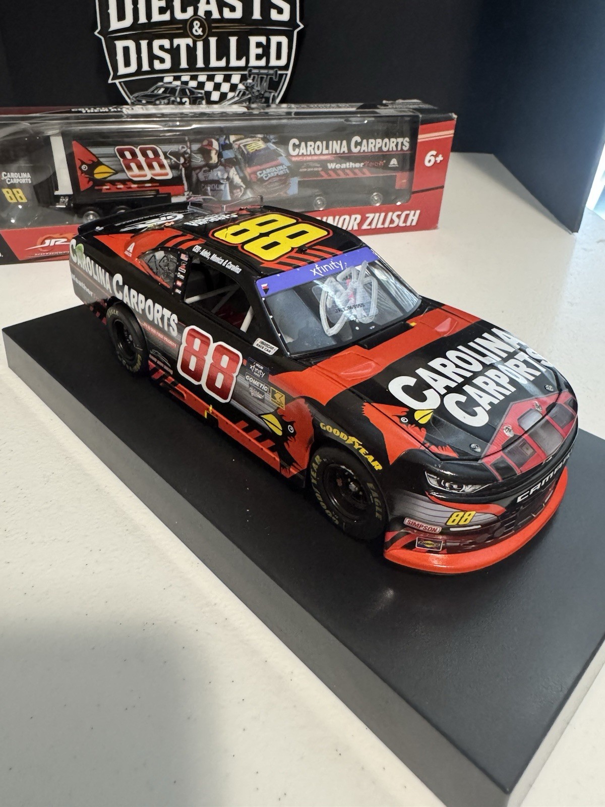 2024 Connor Zilisch #88 Watkins Glen Autographed Ist Raced Win 1/24 W/ Hauler 2024 Connor Zilisch #88 Watkins Glen Autographed Ist Raced Win 1/24 W/ Hauler