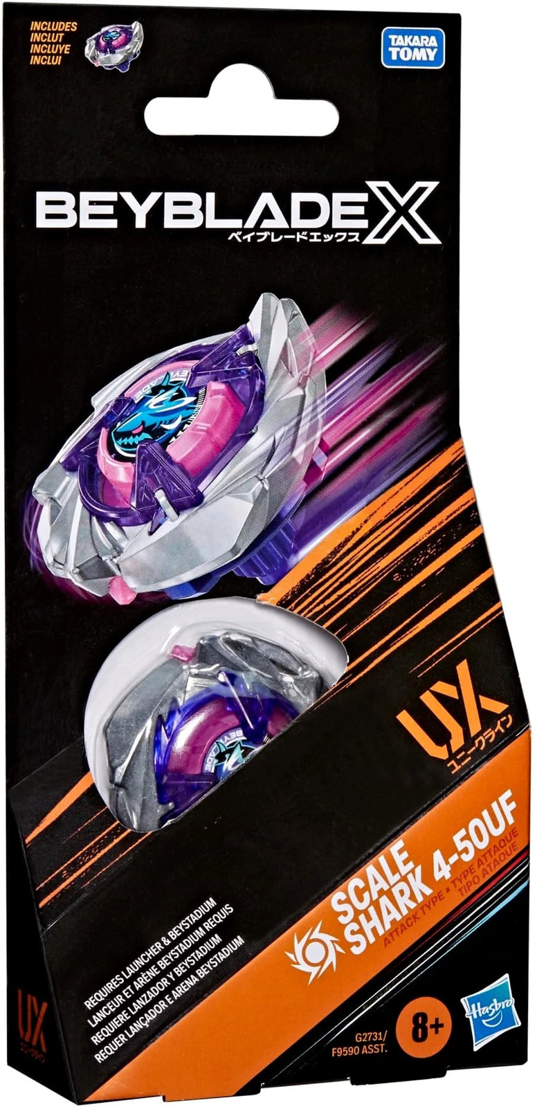 HASBRO Scale Shark 4-50UF Beyblade X Booster G2731 / UX-15