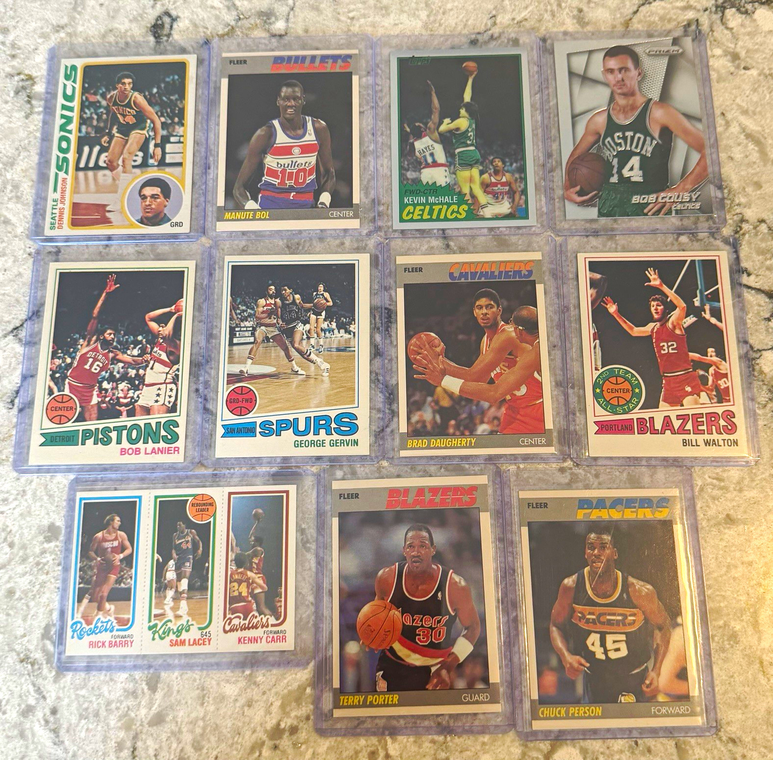 Fleer 1987-88 NBA Basketball 10 Card Lot Manute Bol McHale Gervin Fleer 1987-88 NBA Basketball 10 Card Lot Manute Bol McHale Gervin