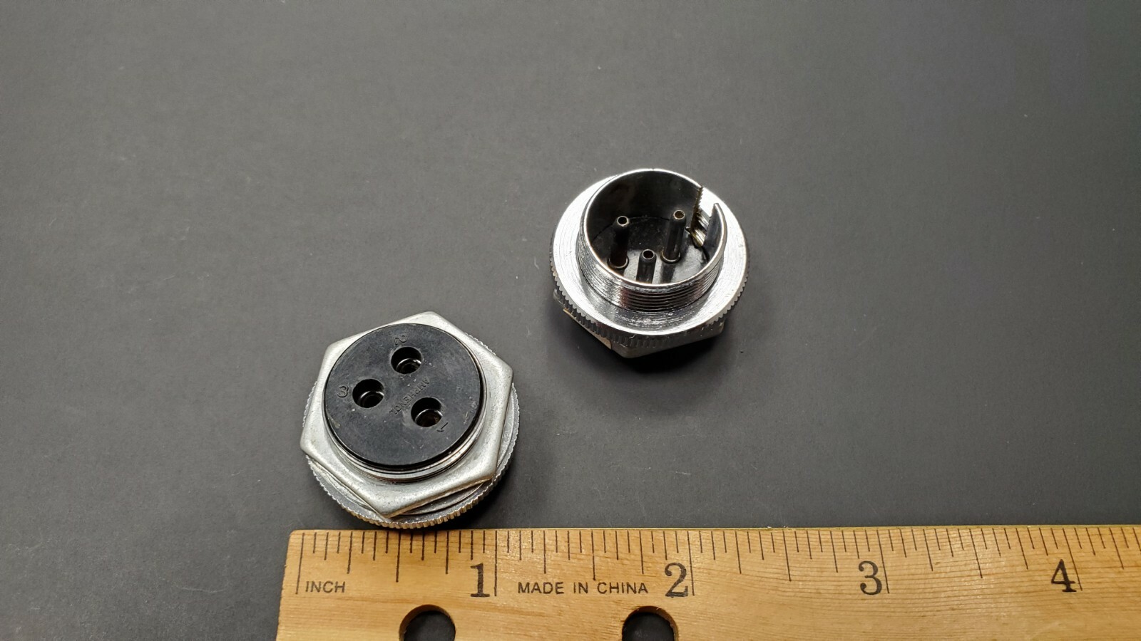 Amphenol Wire Pro - 3 Contact Male Panel Receptacle 91-PC3M - 