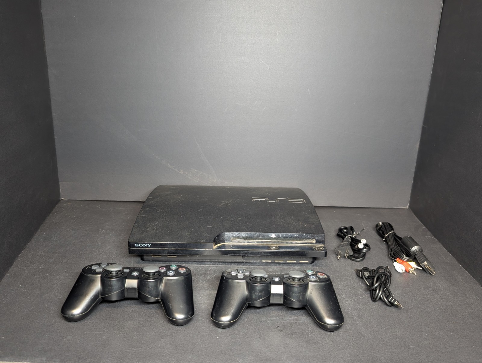 Sony PlayStation 3 PS3 Slim Console 120GB (2001A) w/Controllers & Cables Working