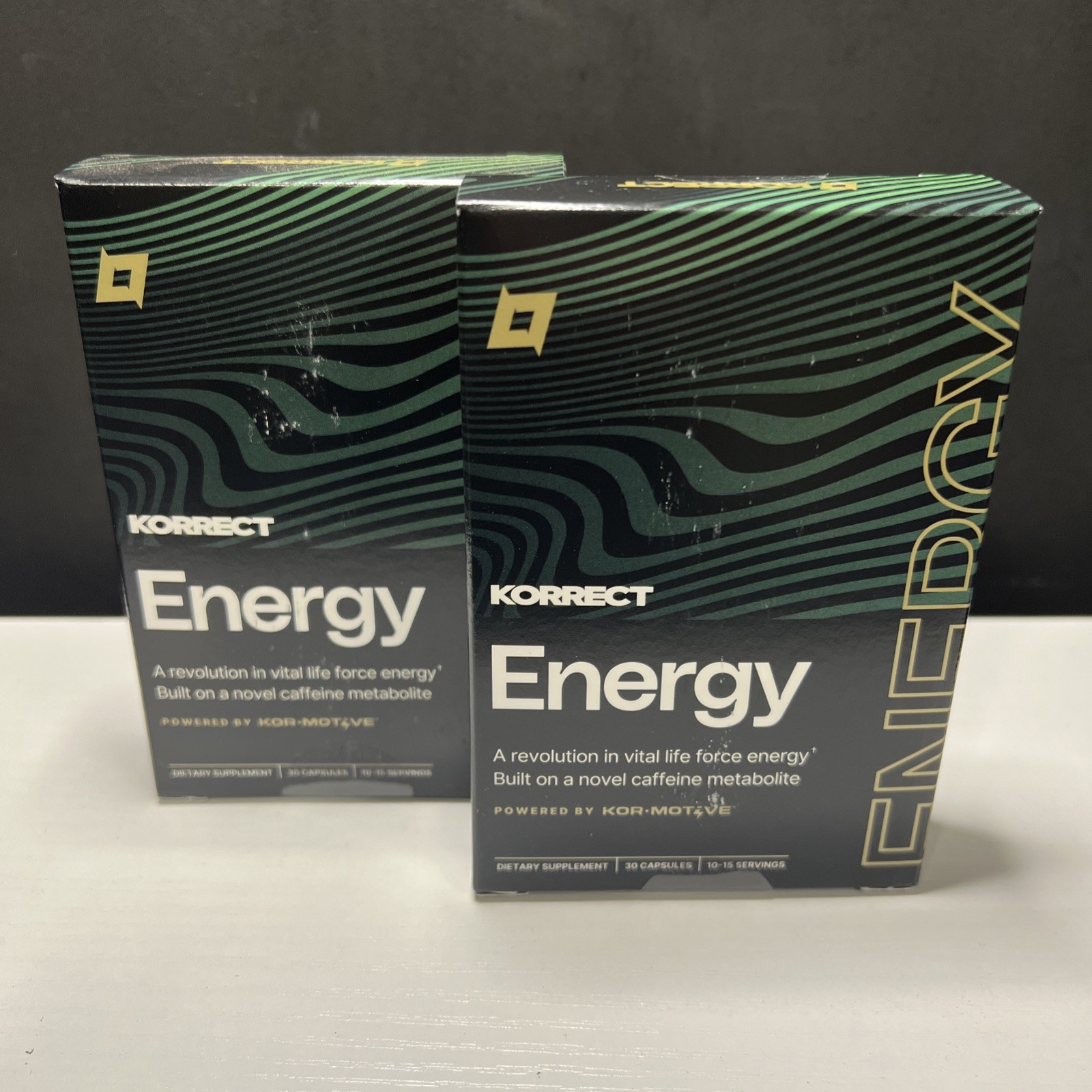Korrect Energy Dietary Supplements 2 Packs 30 Capsules 3 Mg Caffeine New In Box