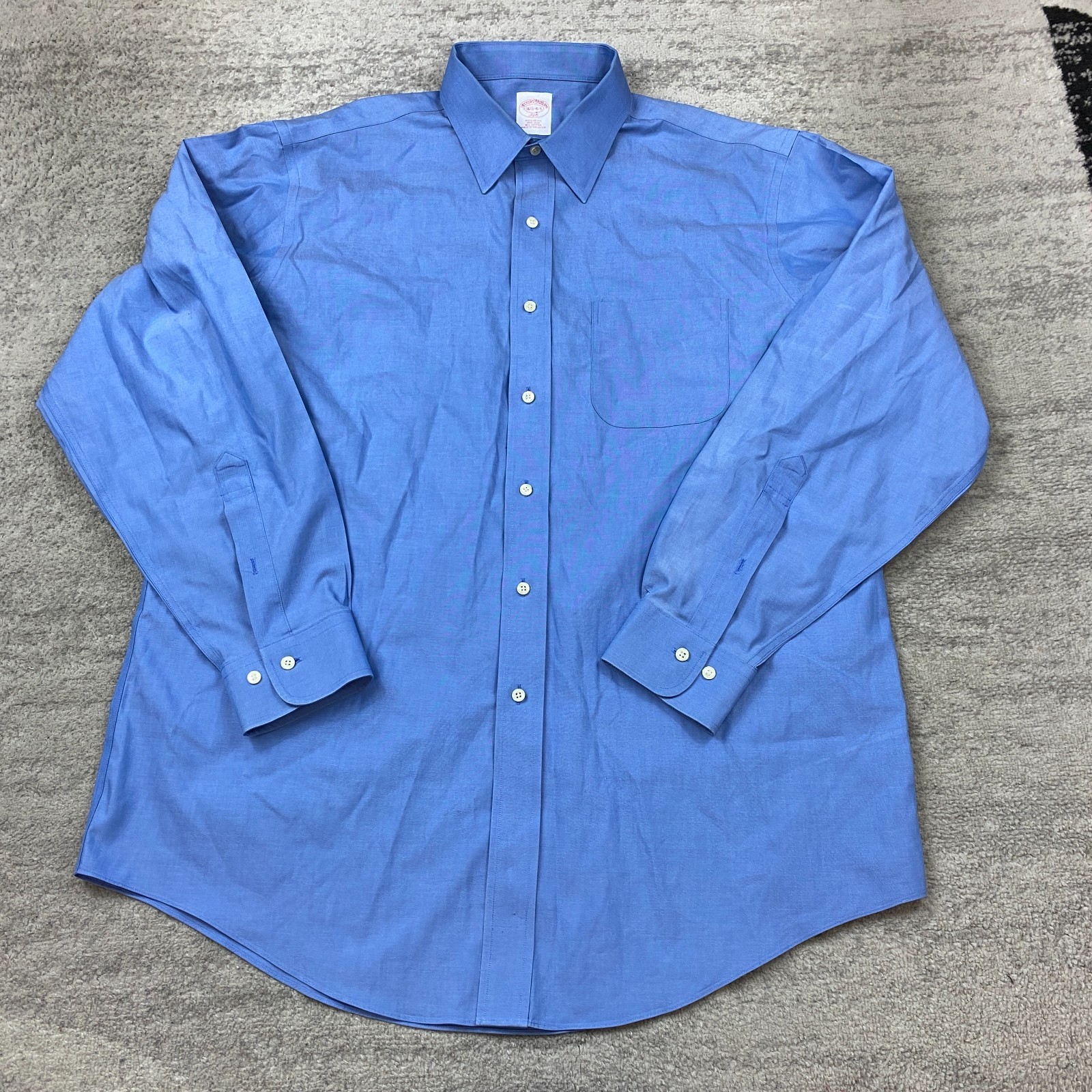 Vintage Brooks Brothers Oxford Button Shirt 16.5 - 4/5 Blue OCBD Formal Mens 90s