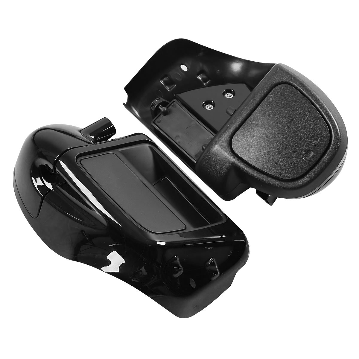 Lower Vented Leg Fairing Glove Box for Harley Touring 2014-2024 Air Cooled Black