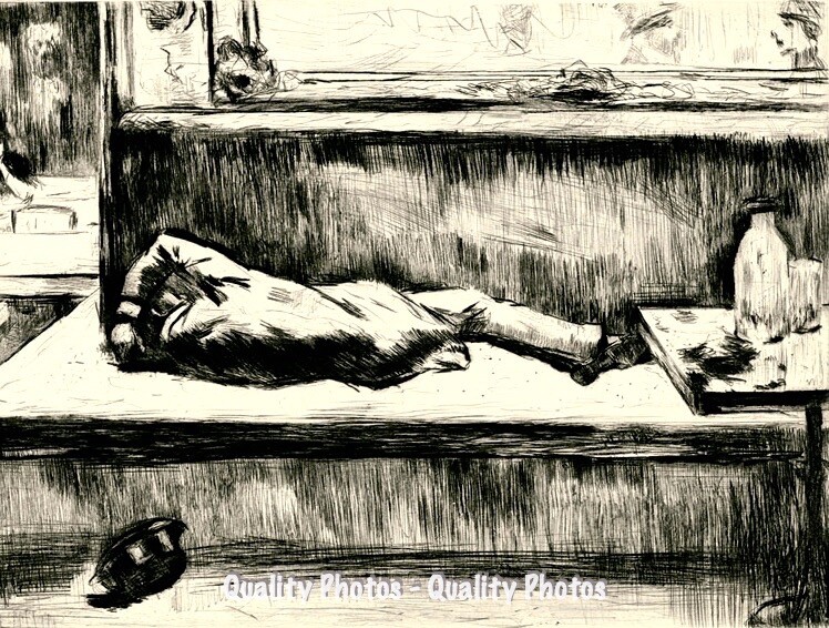 Desolate Absinthe Drinker 8.5x11\