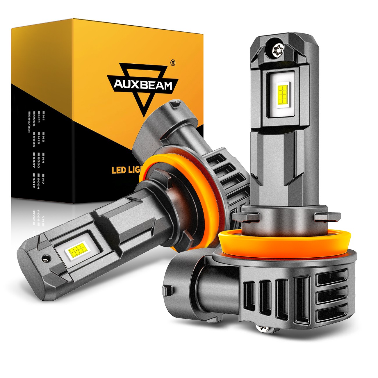 AUXBEAM H11 LED Headlight Bulbs Conversion Kit Low Beam 6500K Super Bright White