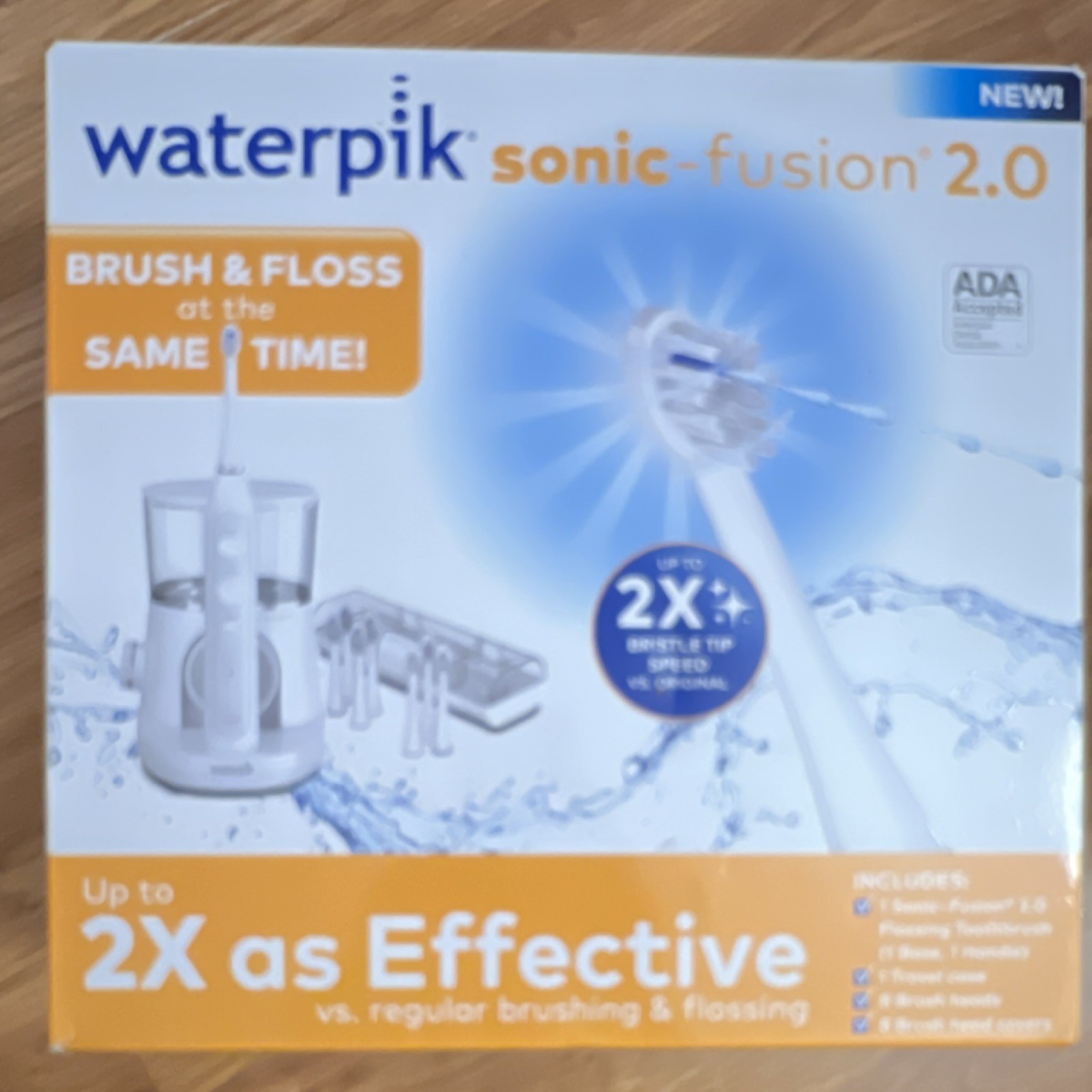 Waterpik Sonic-Fusion 2.0 Sonic Brush & Floss Electric Toothbrush, White Waterpik Sonic-Fusion 2.0 Sonic Brush & Floss Electric Toothbrush, White