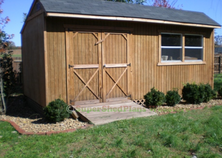 Custom Design Shed Plans, 12x20 Gable Backyard, Complete Shed Plans Package