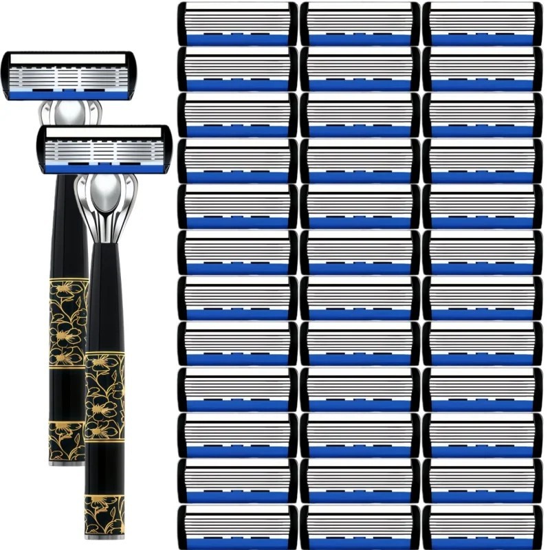 Blade Razor for Men with 36 Cartridges | Men\'s Cartridge Razors w Razor Handle