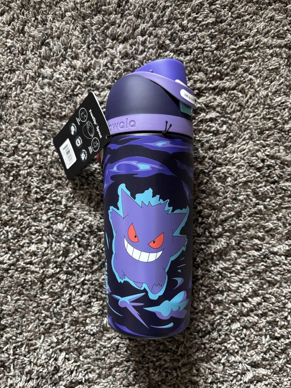 POKÉMON x OWALA FreeSip 16 oz Gengar Stainless Steel Water Bottle 👻💜