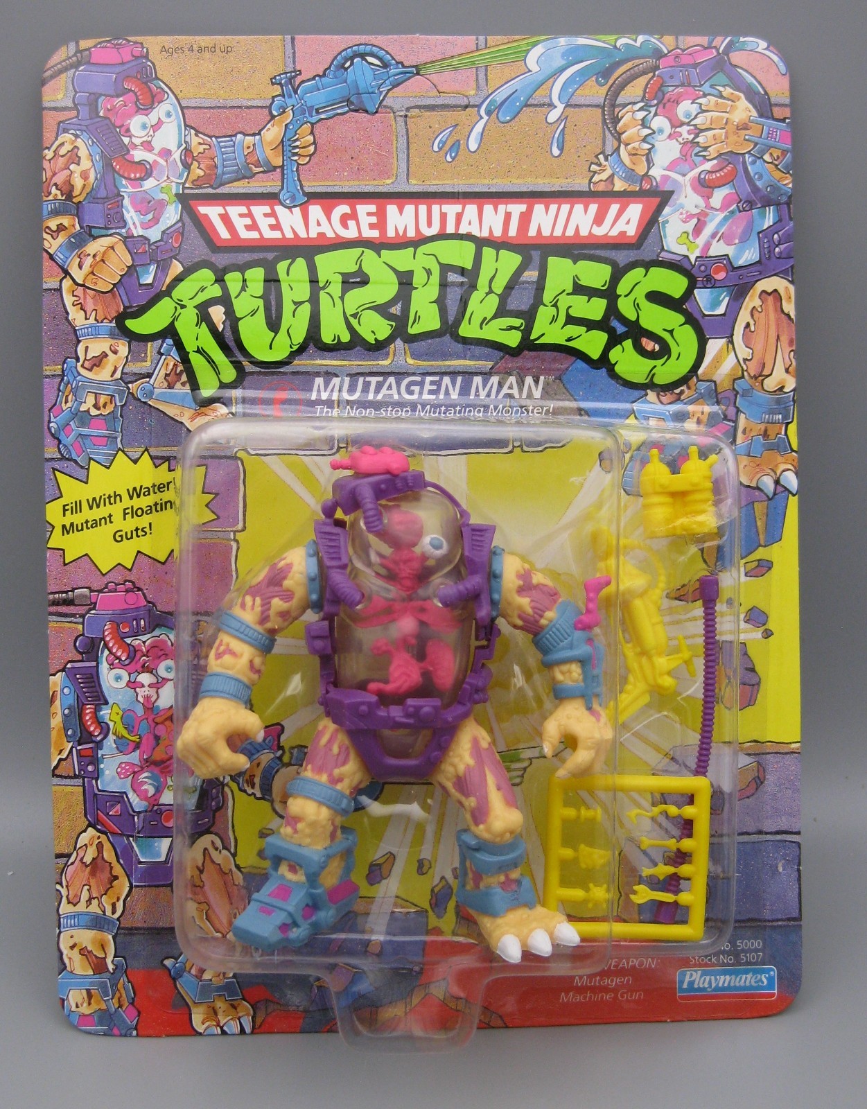 Playmates TMNT Mutagen Man 1990 Action Figure Sealed Moc Unpunched cardback 