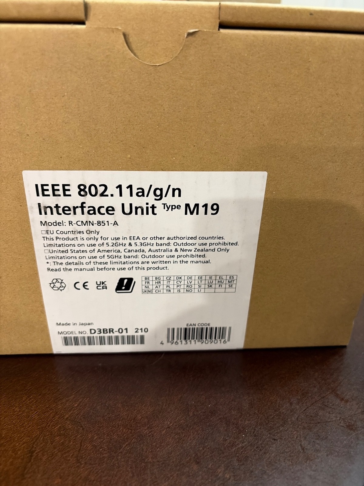GENUINE RICOH 417493 IEEE 802.11A/G/N INTERFACE UNIT TYPE M19 GENUINE RICOH 417493 IEEE 802.11A/G/N INTERFACE UNIT TYPE M19