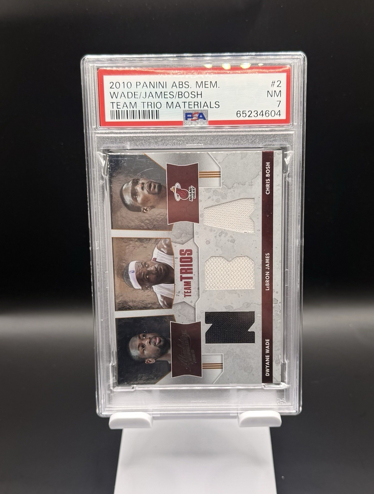 2010 Panini Absolute Memorabilia Team Trios Materials Wade/James/Bosh PSA 7 Pop2 2010 Panini Absolute Memorabilia Team Trios Materials Wade/James/Bosh PSA 7 Pop2