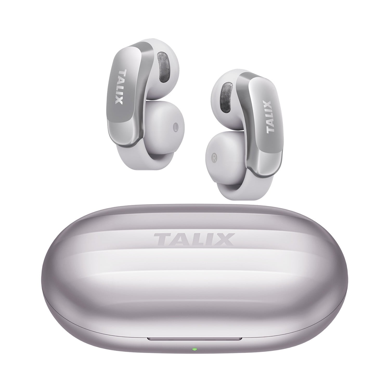 Talix OW5405 Ultra Open-Ear Earbuds,5.2g Clip-On Headphones,Clear Calls with 4