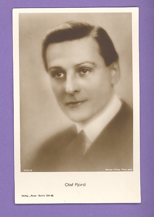 OLAF FJORD # 1753/2 VINTAGE PHOTO PC. PUBLISHER GERMANY 1427