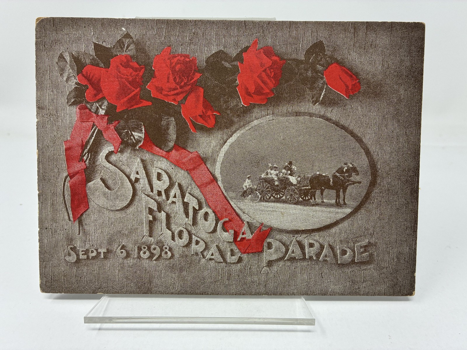 1898 New York Saratoga Springs Floral Flowers Bicycle Parade Festival Booklet