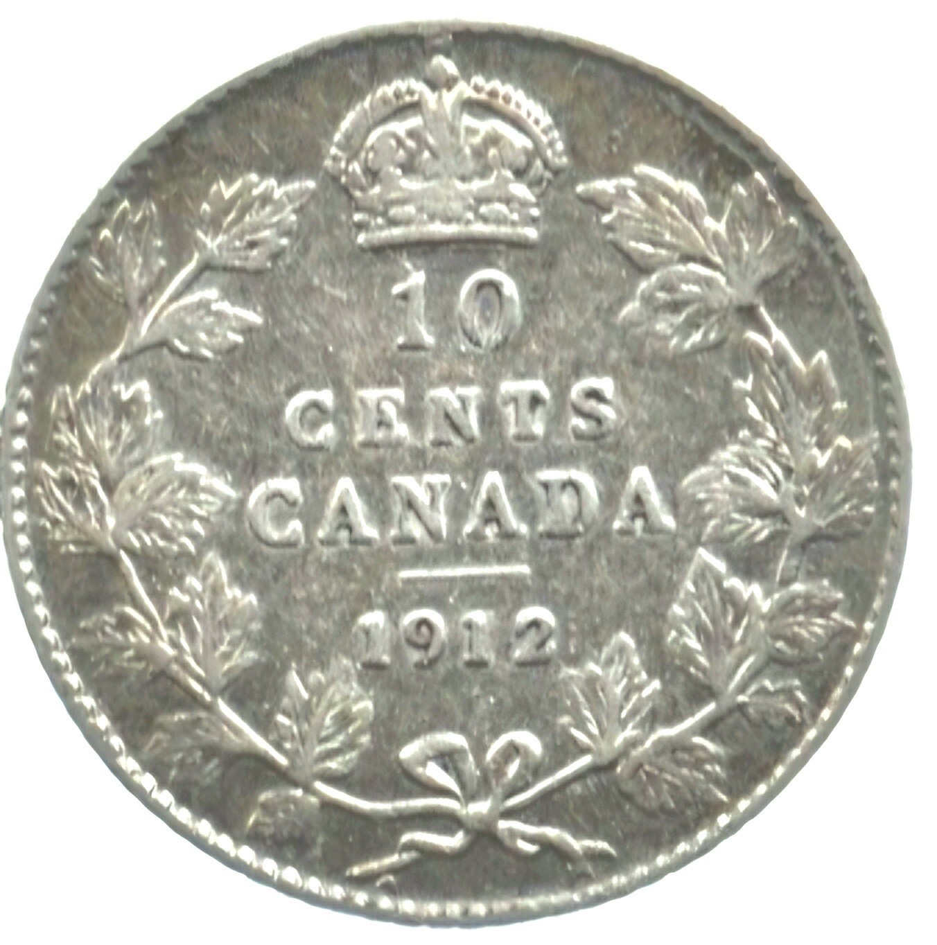 1912 🇨🇦 CANADA Canadian 10c Cent King George V Silver Dime 