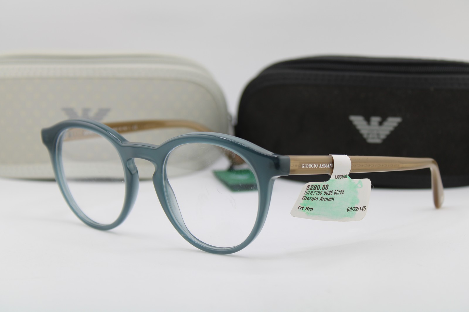 NEW GIORGIO ARMANI AR 7159 5680 BLUE BROWN AUTHENTIC EYEGLASSES 50-22
