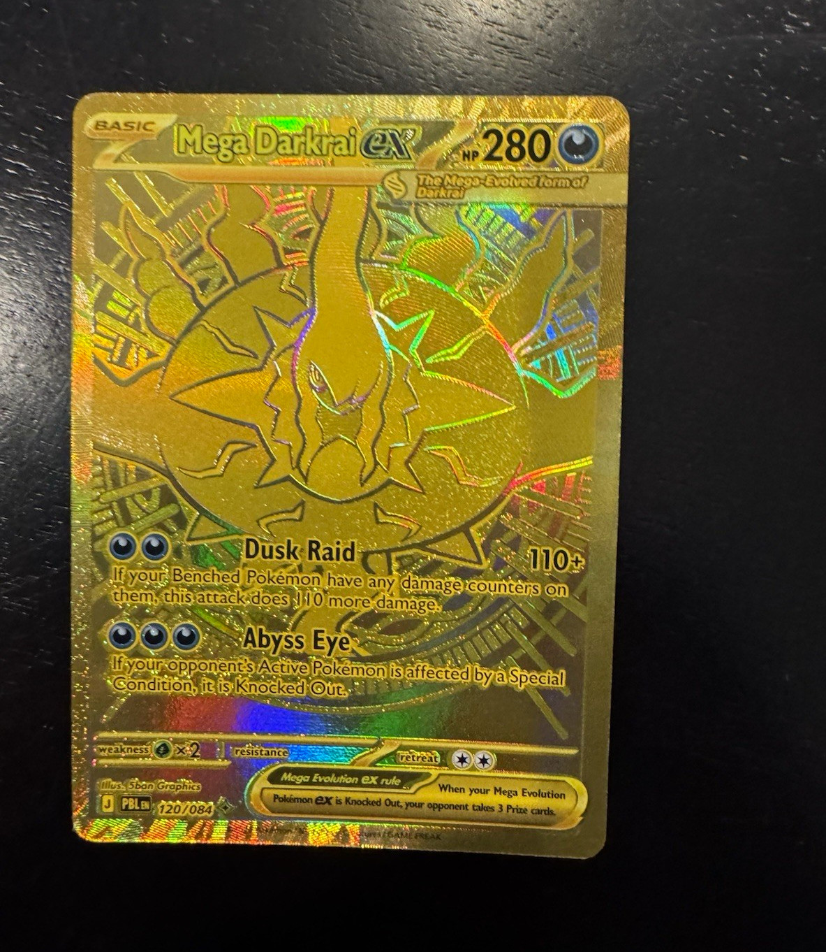 Mega Darkrai EX PBL Pitch Black 120/084 Full Art Holo Ultra Rare EN 2016 Mega Darkrai EX PBL Pitch Black 120/084 Full Art Holo Ultra Rare EN 2016