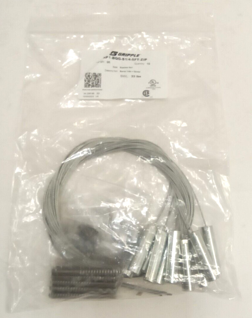 Gripple XP1-BQG-S1/4-5FT-ZIP 33lb Express #1 Barrel End Fixing 1/4\ Gripple XP1-BQG-S1/4-5FT-ZIP 33lb Express #1 Barrel End Fixing 1/4\