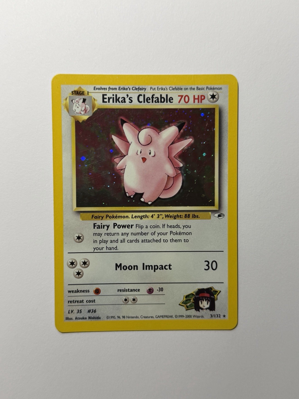 Erika\'s Clefable 003/132 Gym Heroes Holo
