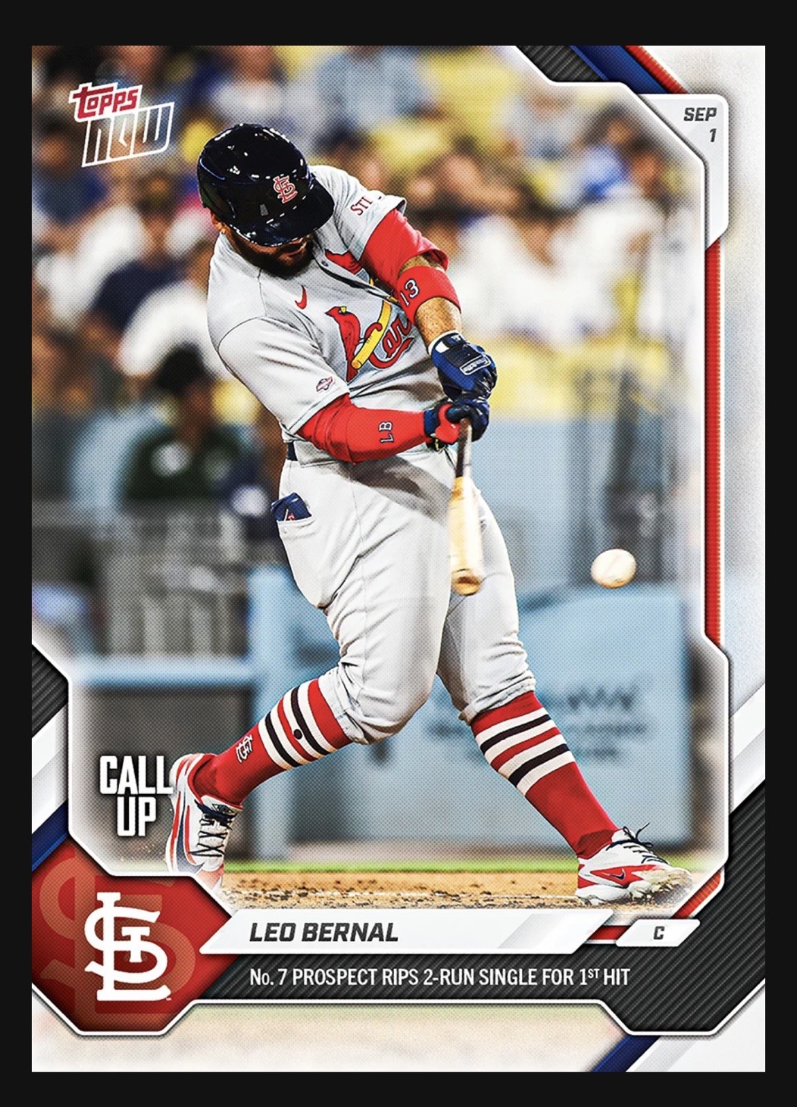 2026 TOPPS NOW 626 LEO BERNAL CARDINALS 1st MLB HIT PRESALE 