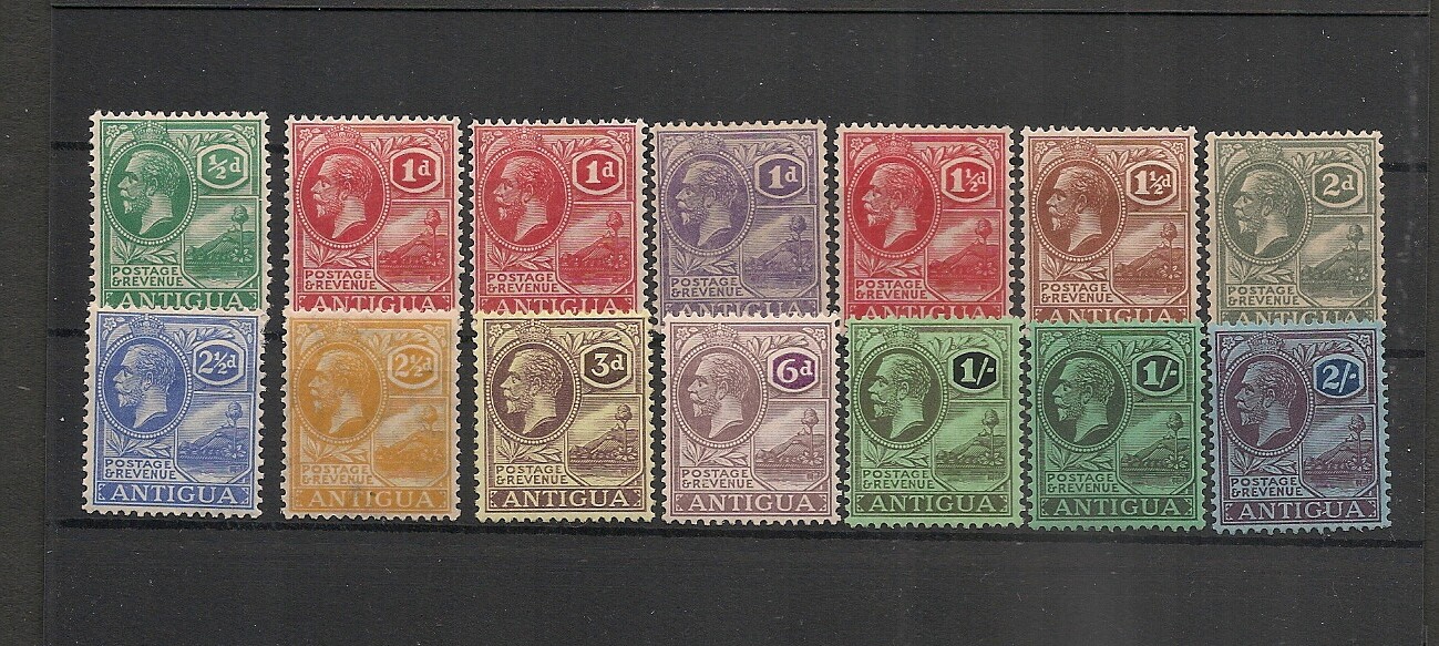 Antigua 1923/29 KGV Selection to 2/- Fine Mint Hinged Antigua 1923/29 KGV Selection to 2/- Fine Mint Hinged