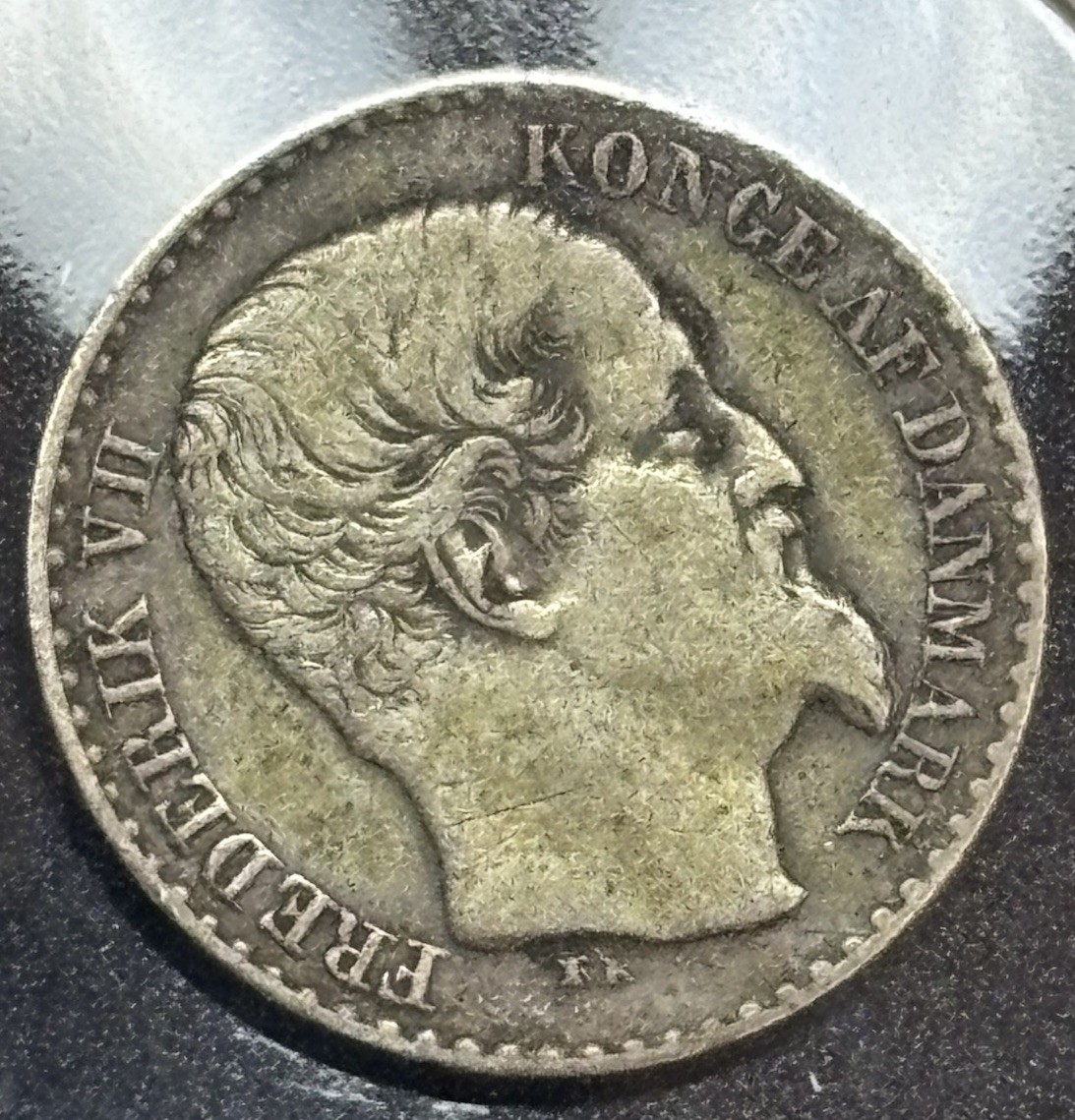 Rare 1859 DANISH WEST INDIES 3 cents SILVER AU Frederik VII Low Survival Coin