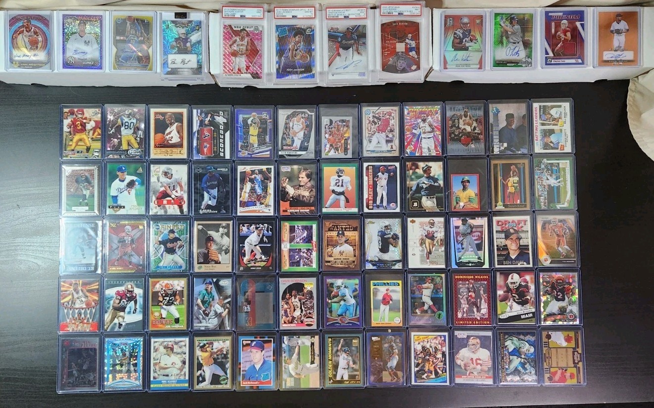 HUGE 3200+ Sports Card Collection AUTO/ROOKIE/ LEBRON JORDAN BRADY WEMBY OHTANI