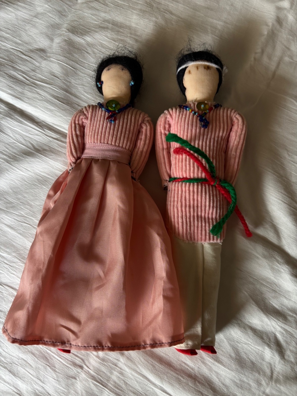 Vintage Mexican Folk Art Dolls Set of 2 Senorita Senor 1950s Vintage Mexican Folk Art Dolls Set of 2 Senorita Senor 1950s