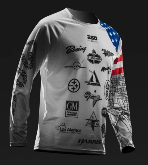 Forward Observations Group Qilo Tactical Team USA Jersey in White 250TH Medium