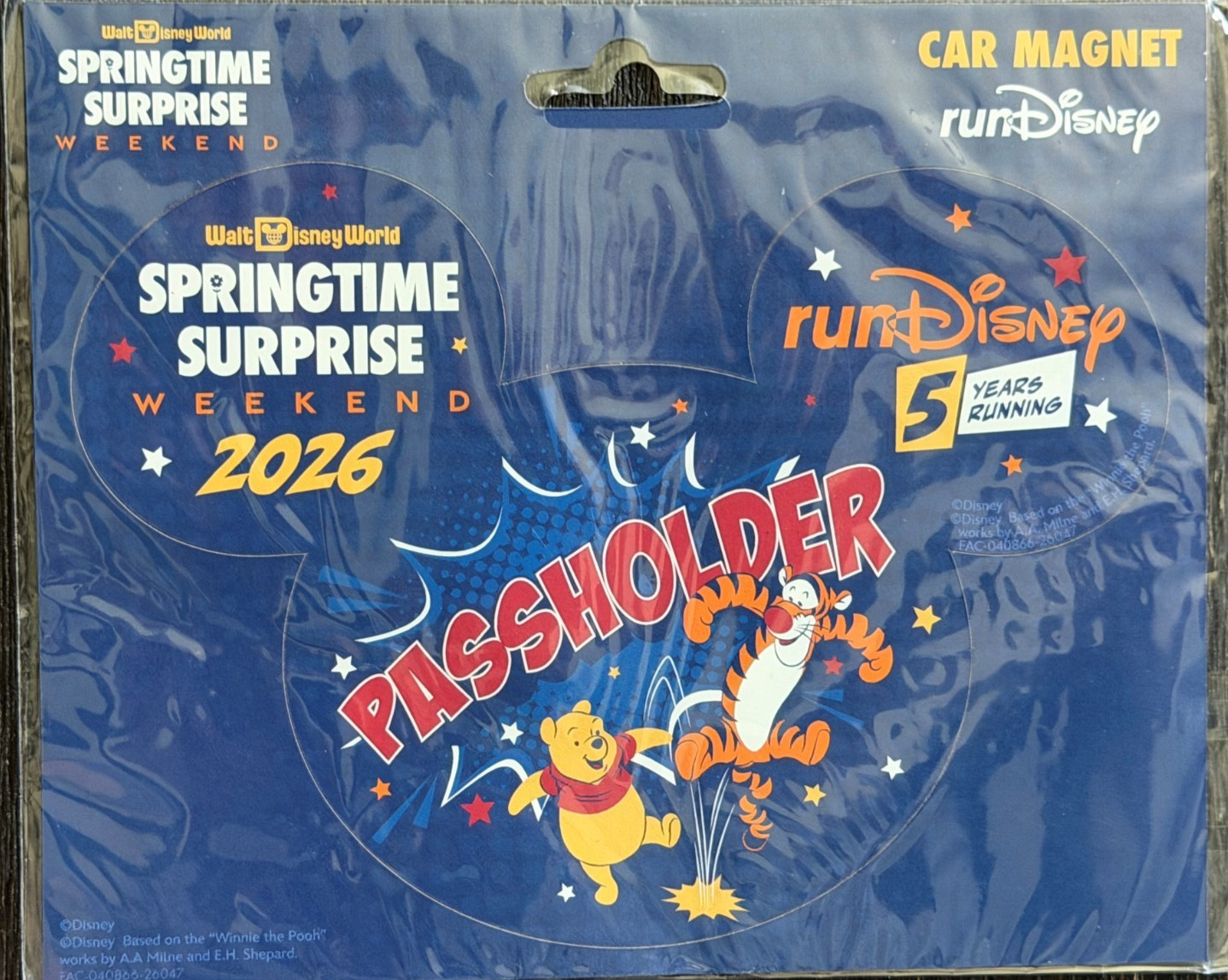 HTF 2026 RUN DISNEY Springtime Surprise Weekend Car Magnet Unopened New