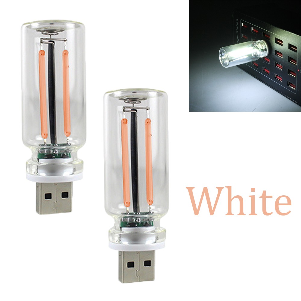 2Pcs USB Car LED Lighting Retro Auto Mood Lamp Night Lamps USB Touch Night Light