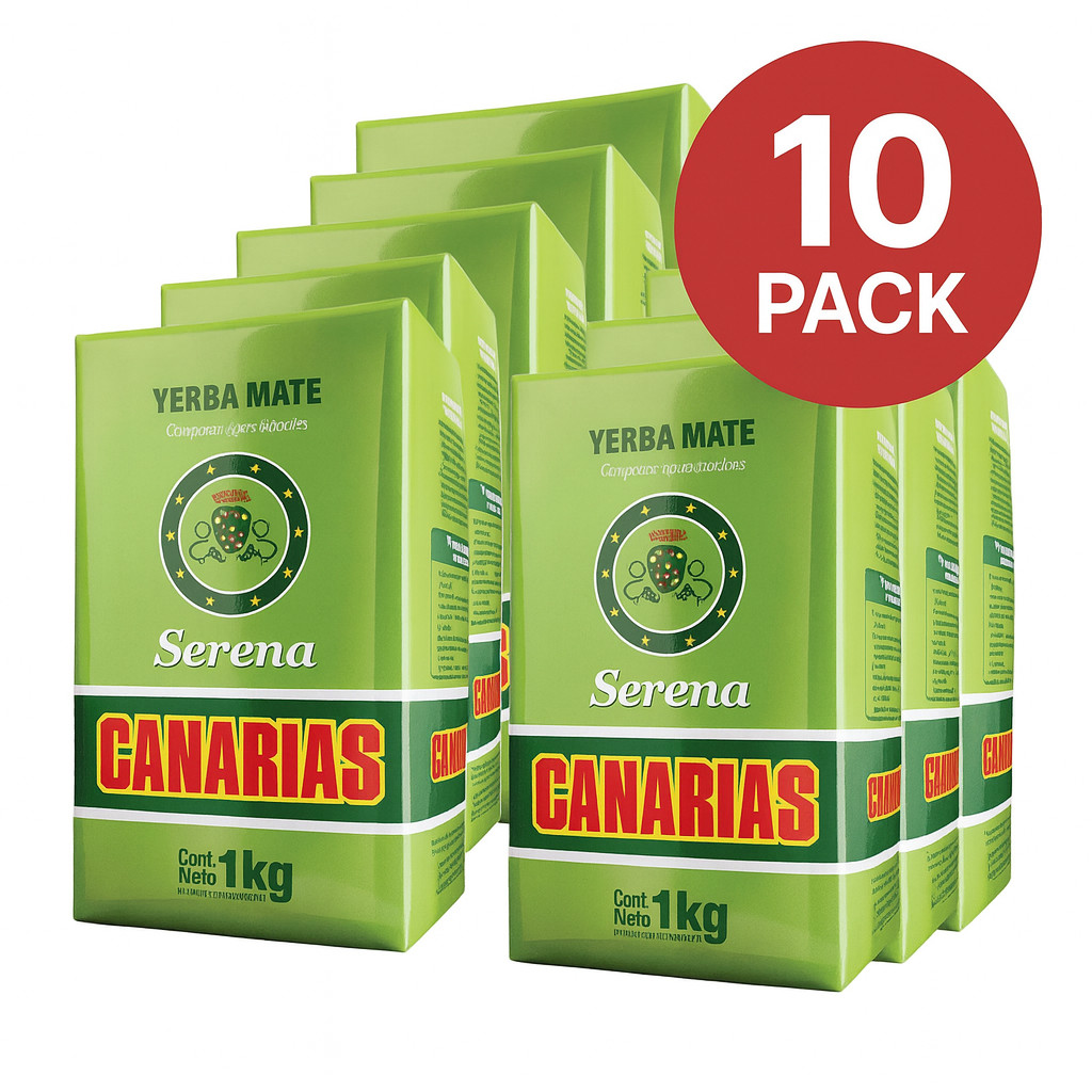 10 Pack Canarias Serena Yerba Mate Total 10 KG – 22 LBS –