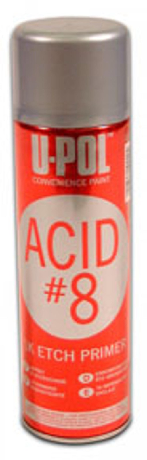 U-POL Premium Aerosols: Acid #8 Acid Etch Primer, Black, 15oz UPL-UP0837 New