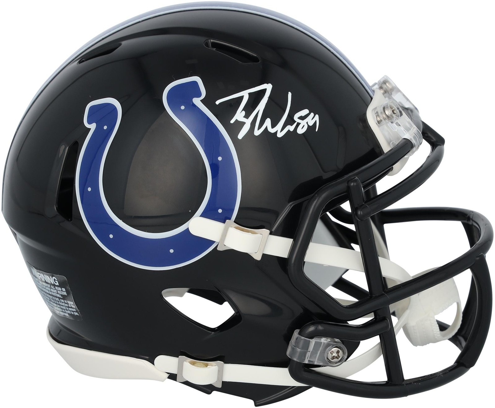 Tyler Warren Indianapolis Colts Signed Riddell 2023 Alternate Speed Mini Helmet