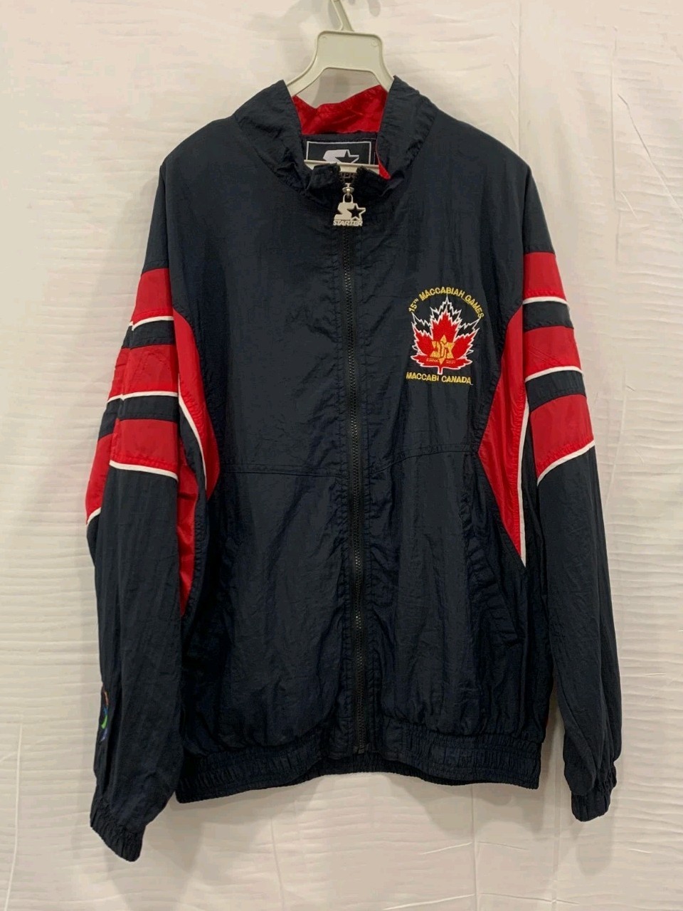 Vintage 90s Starter Maccabi Canada Jacket 15th Maccabiah Games 1997 Rare L/G#162