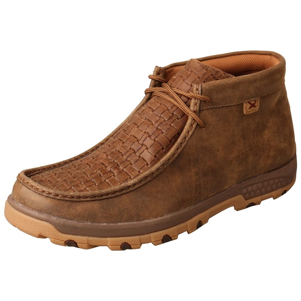 Twisted X Men\'s Chukka Driving Moc, Moc Toe CellStretch, Bomber & Chocolate 13 M