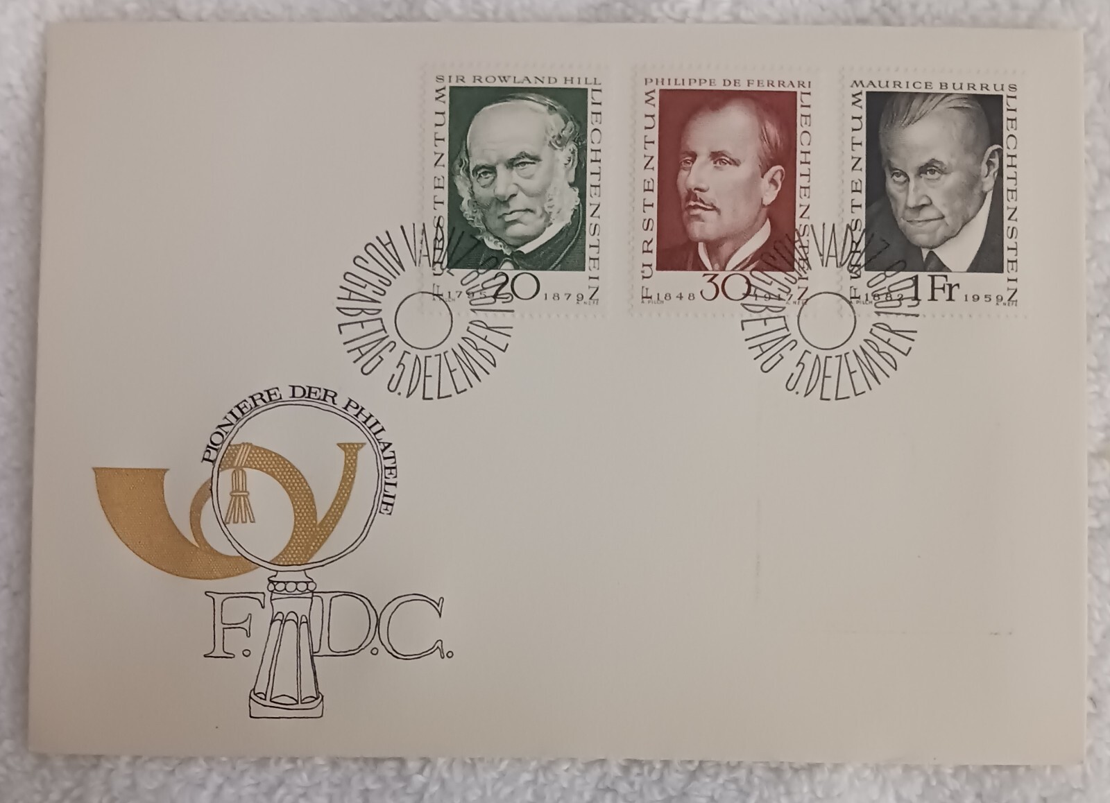 LIECHTENSTEIN - 1968 - PIONEERS OF PHILATELIC LIECHTENSTEIN - 1968 - PIONEERS OF PHILATELIC