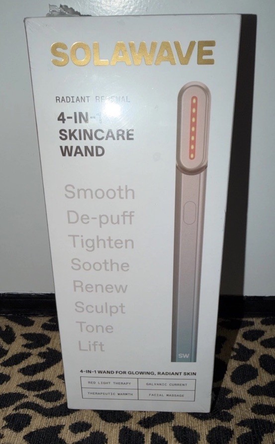 SOLAWAVE Radiant Renewal 4-in-1 Skincare WAND Red Light Therapy Facial Massage