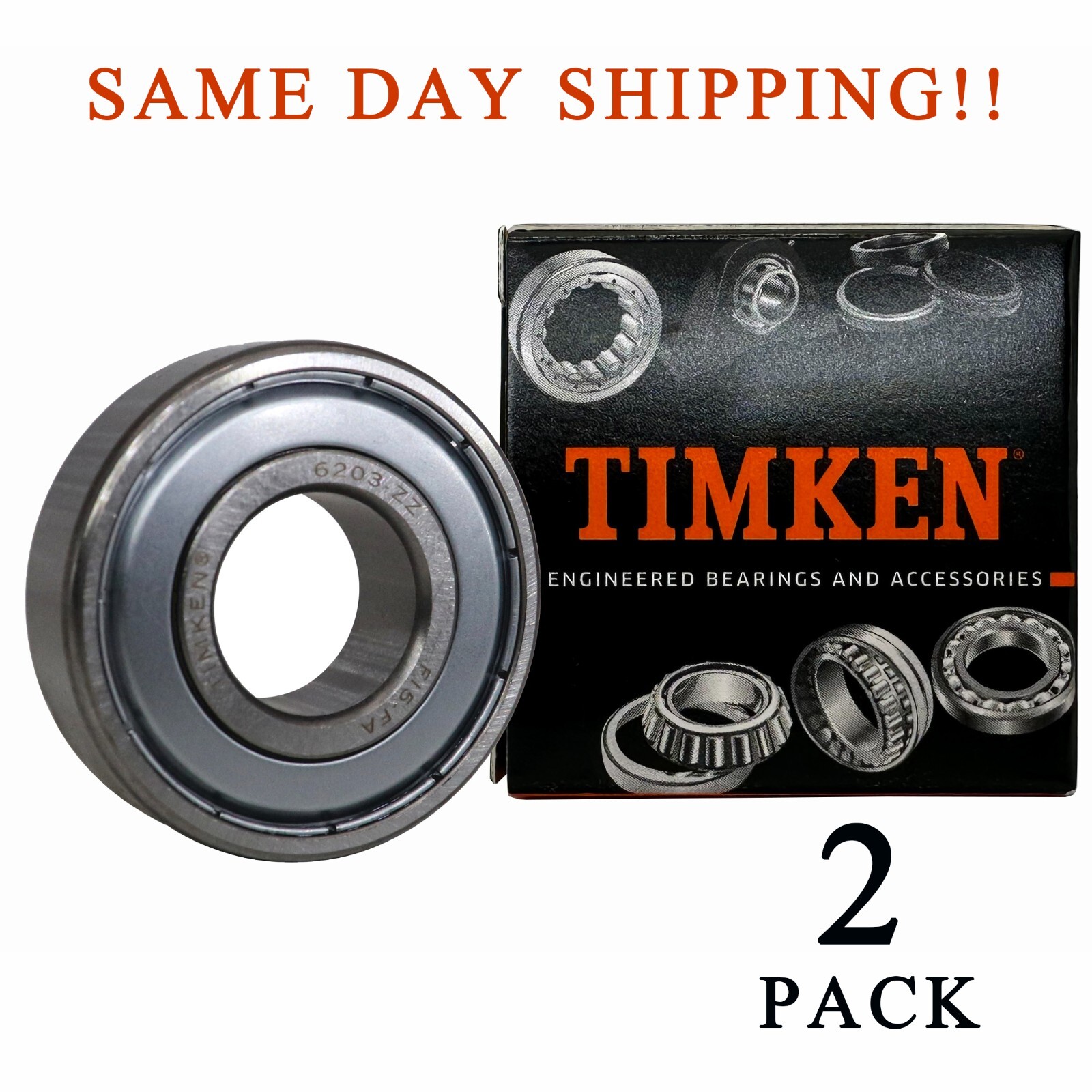 2PCS USA TIMKEN 6203-ZZ 6203-2Z Double Metal Seal Bearings 17x40x12mm 6203ZZ 2PCS USA TIMKEN 6203-ZZ 6203-2Z Double Metal Seal Bearings 17x40x12mm 6203ZZ