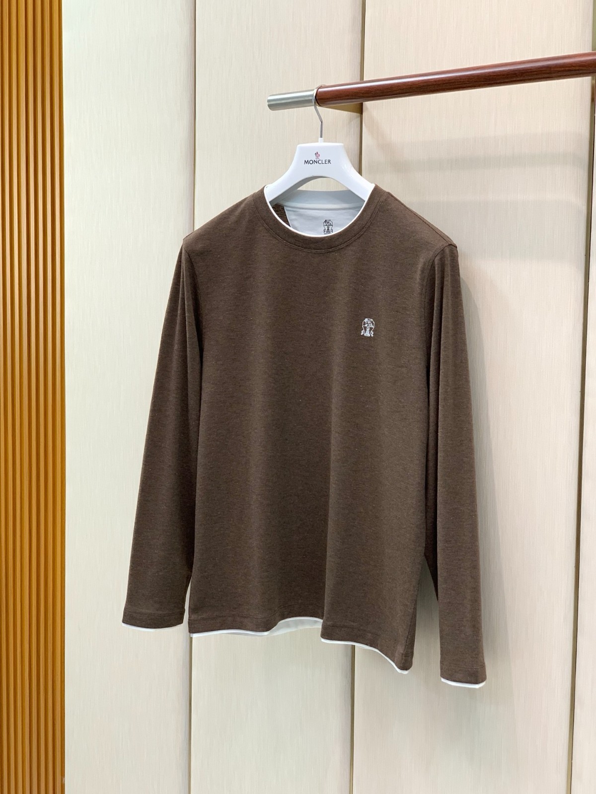 BRUNELLO CUCINELLI Men\'s Long Sleeve Crew Neck T-Shirt M-3XL