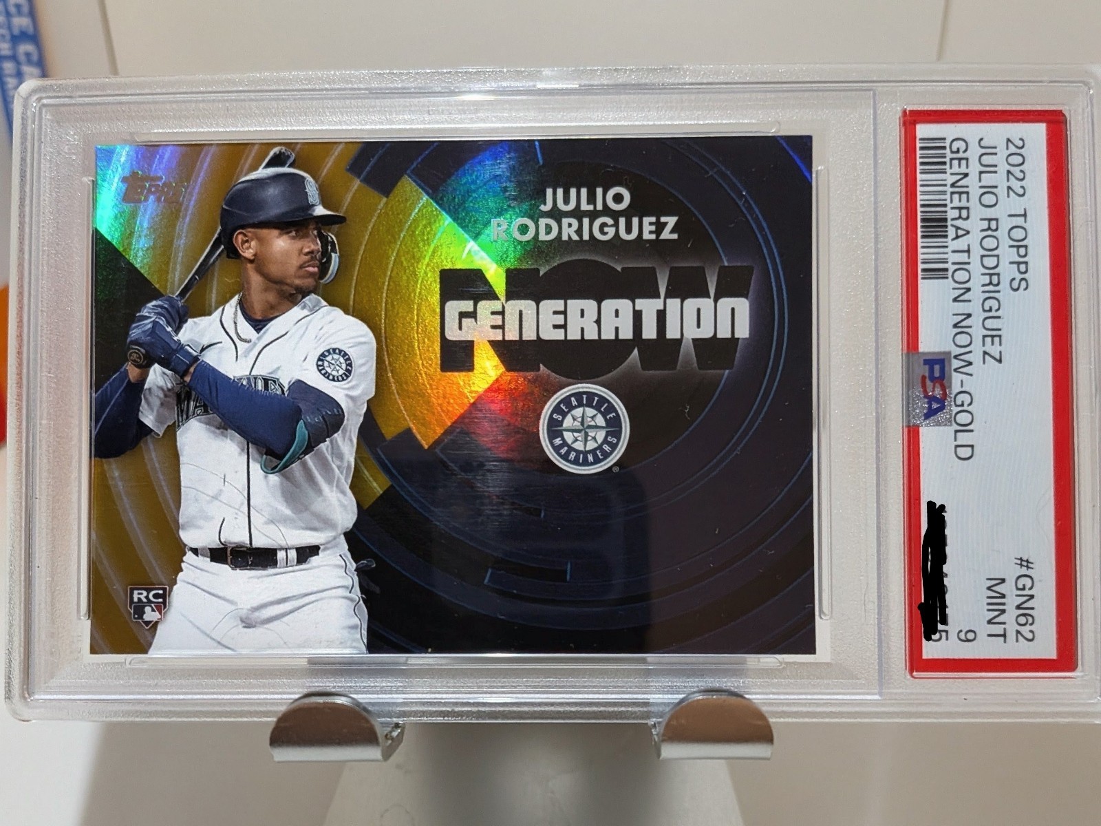 2022 Topps Update Series - Generation Now Julio Rodriguez #GN-62 Gold /75 PSA 9