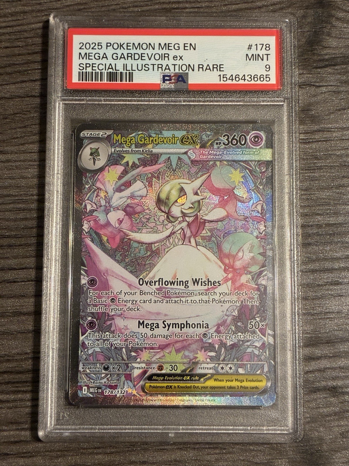 Pokemon TCG Mega Gardevoir ex 178/132 ME01 Mega Evolution SIR Holo PSA 9