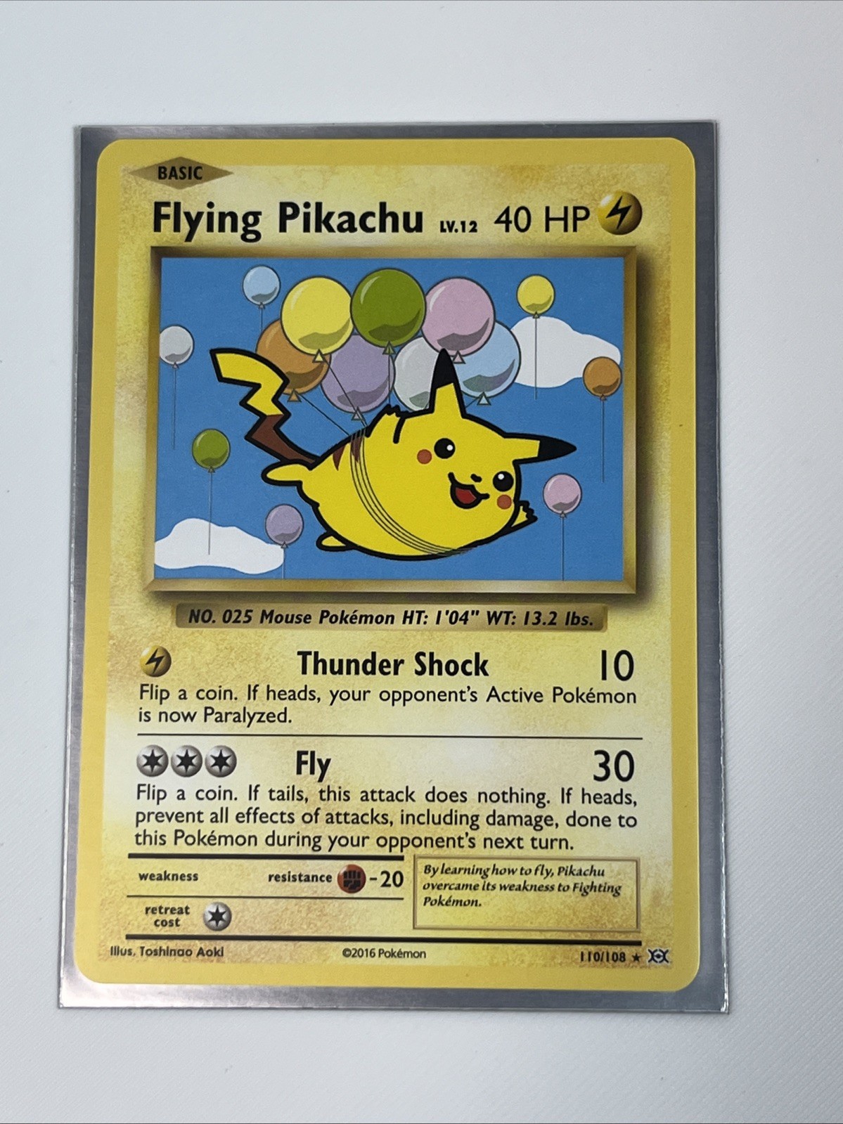 Pokemon Flying Pikachu 110/108 XY Evolutions Secret Rare NM