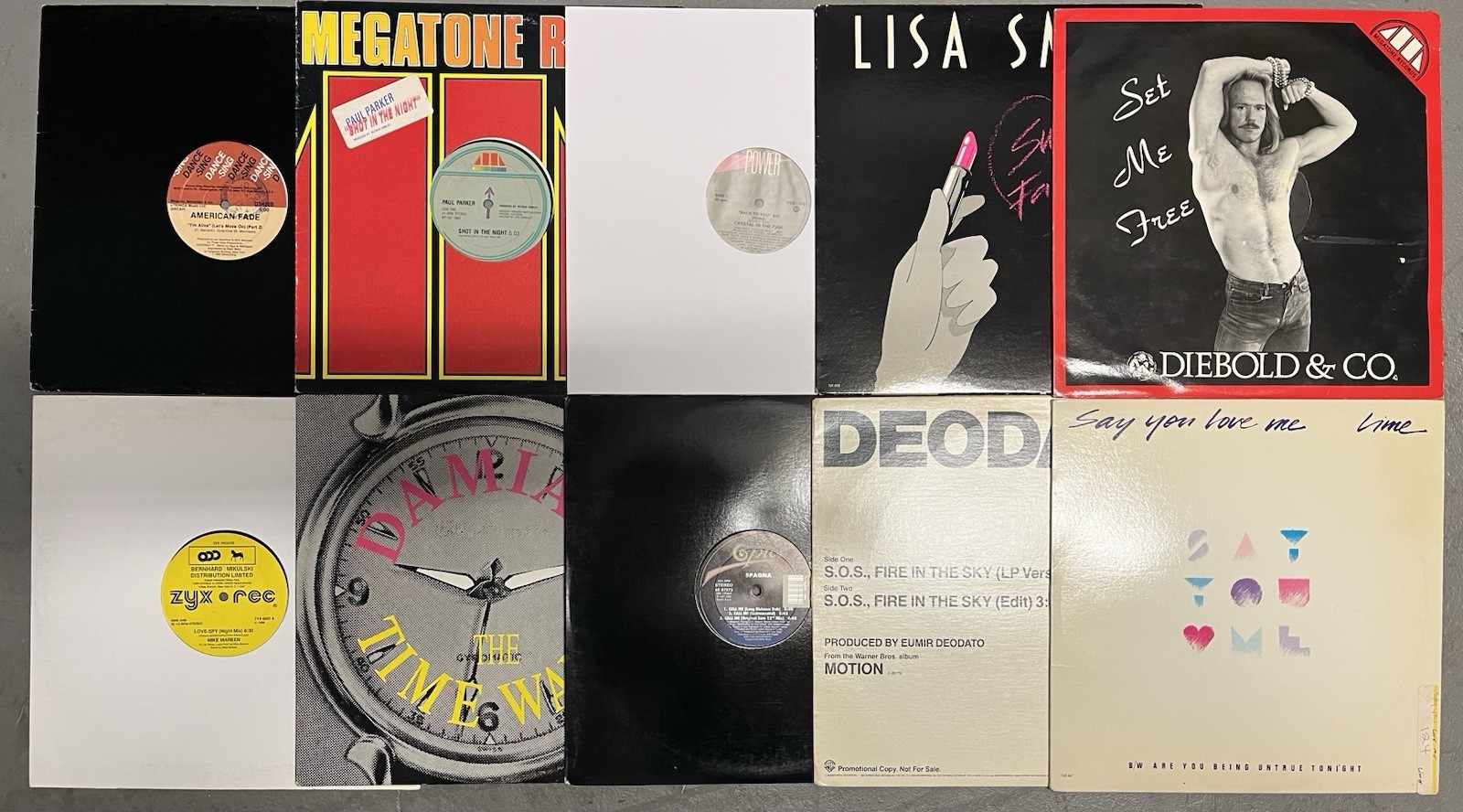 Lot Of 10 Italo Disco Hi Nrg 80’s Disco Dance Vinyl 12” Record Singles